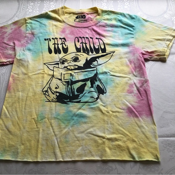 Star Wars Women’s Size S Tie-Dye T-Shirt Short Sleeves “The Child” Printed Tee - Picture 10 of 15